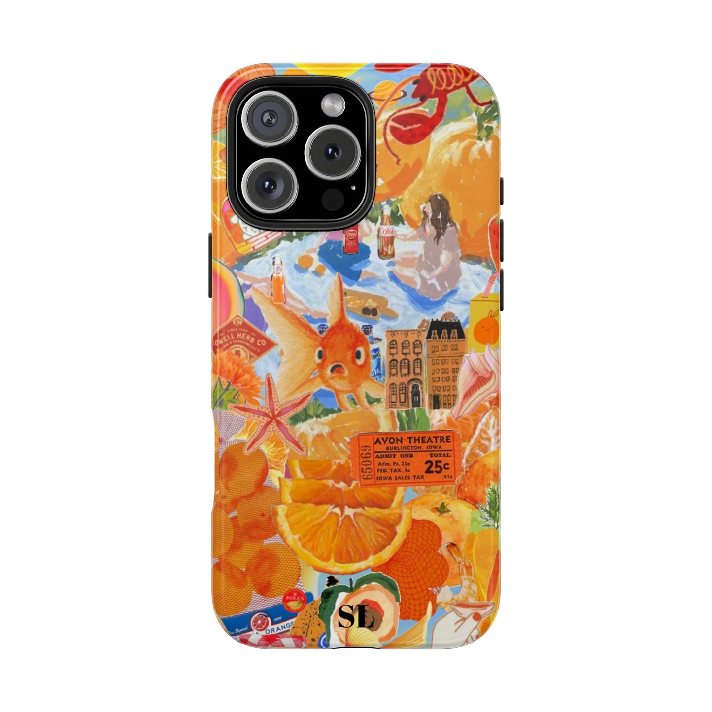 Orange Goldfish Collage iPhone Case