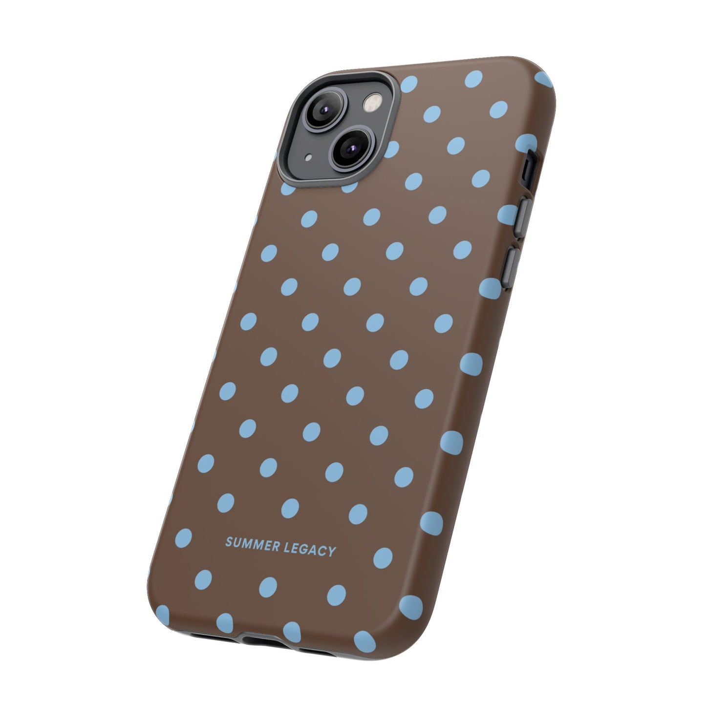 Mocha Polka Dot iPhone Case