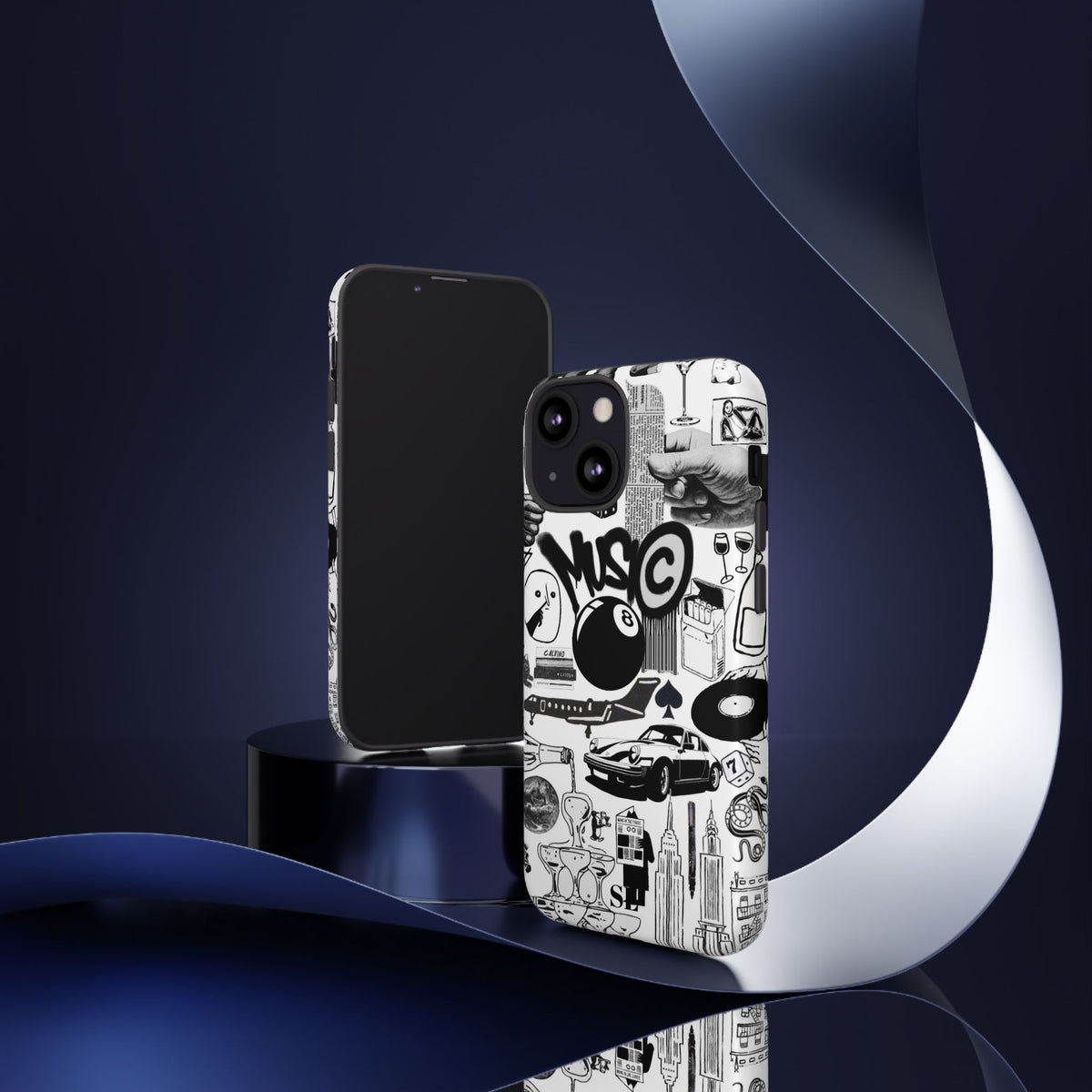 Black and White iPhone Case
