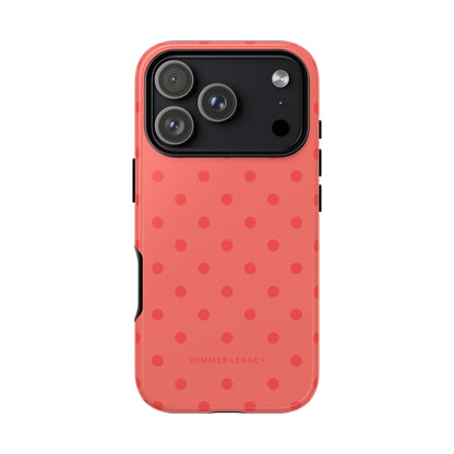 Coral Polka Dot iPhone Case