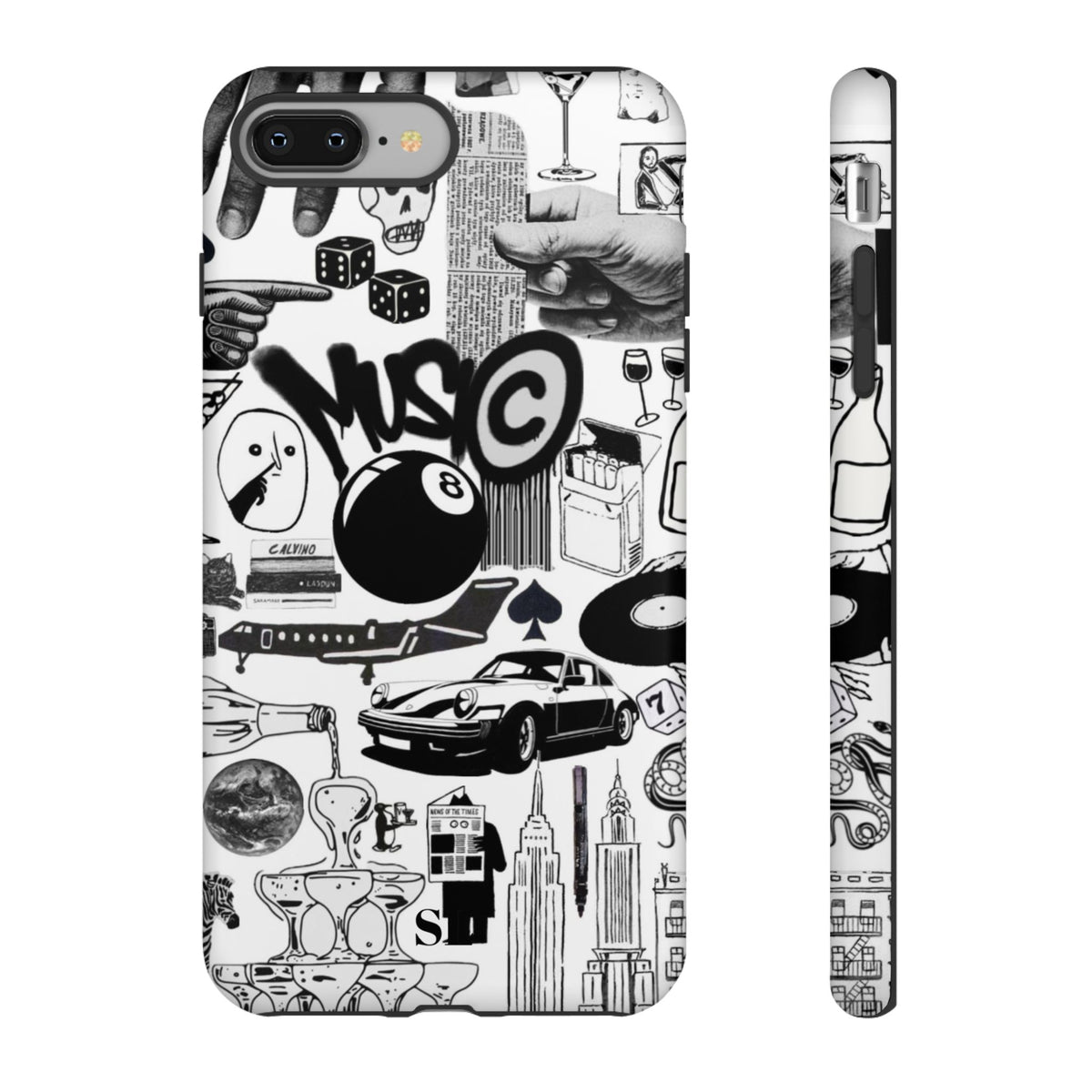 Black and White iPhone Case