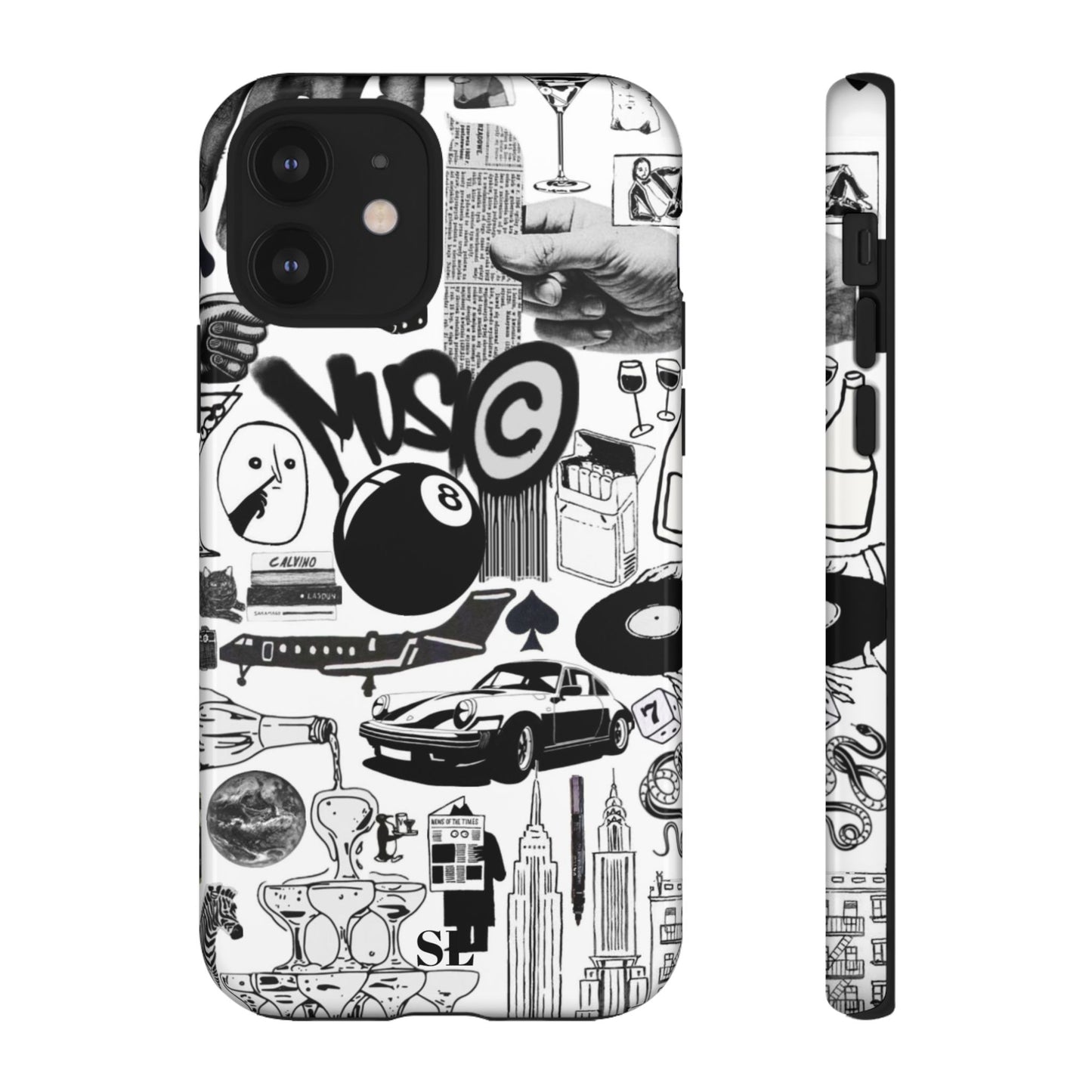 Black and White iPhone Case