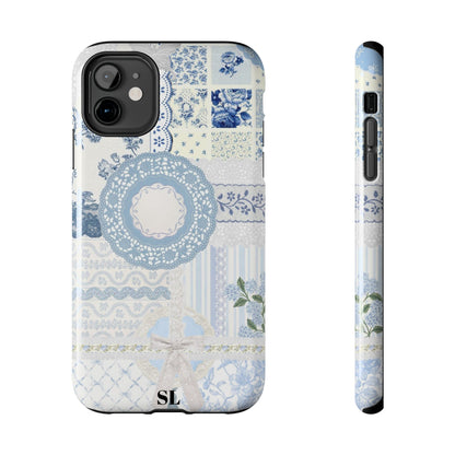 Blue Meadow Patchwork iPhone Case