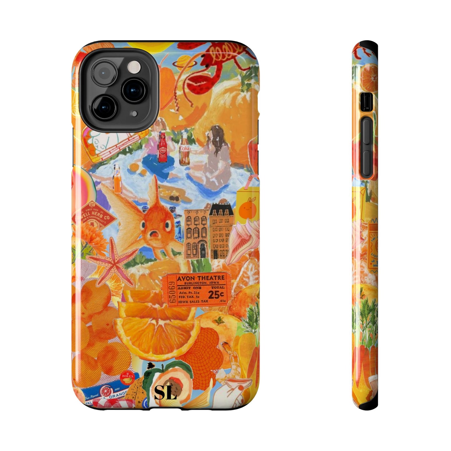 Orange Goldfish Collage iPhone Case