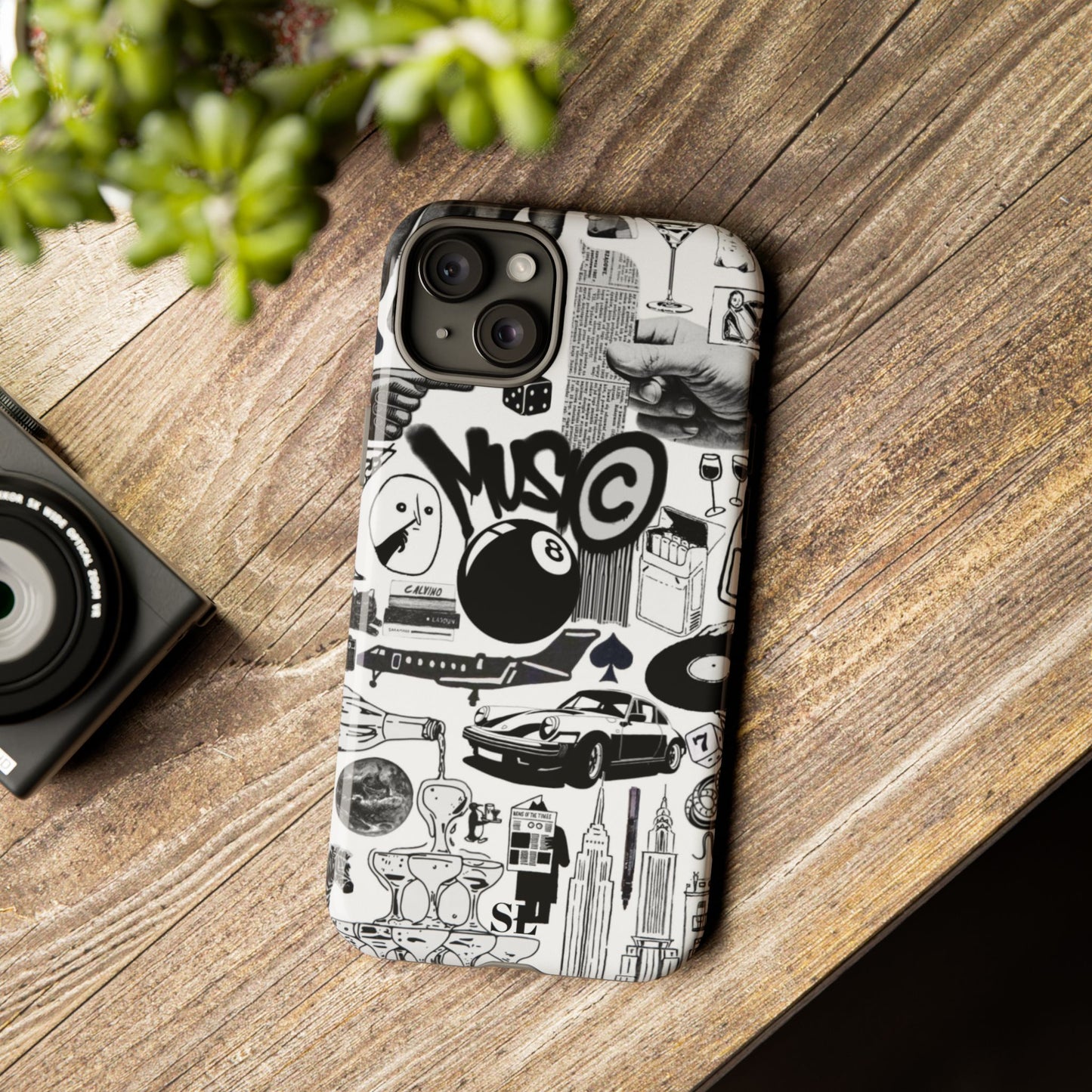 Black and White iPhone Case