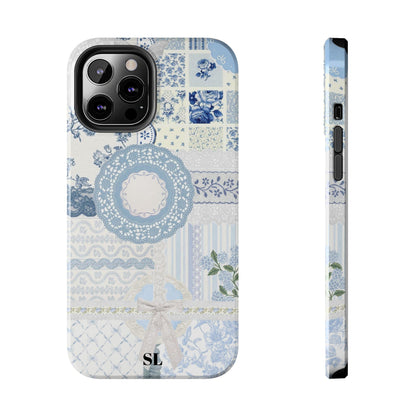 Blue Meadow Patchwork iPhone Case