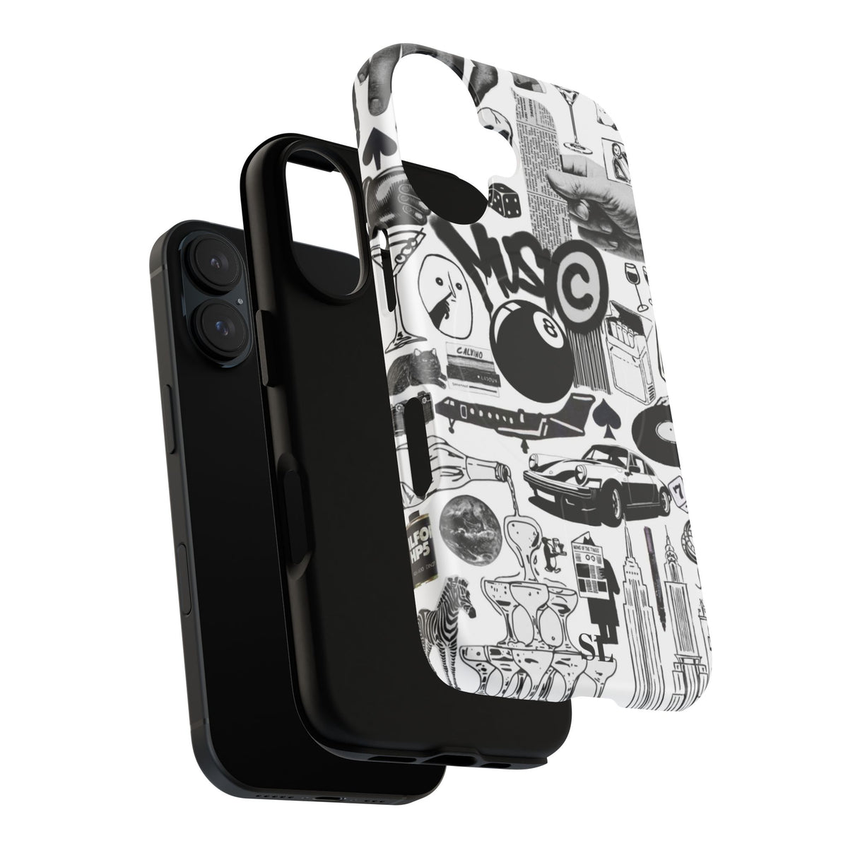 Black and White MagSafe Case