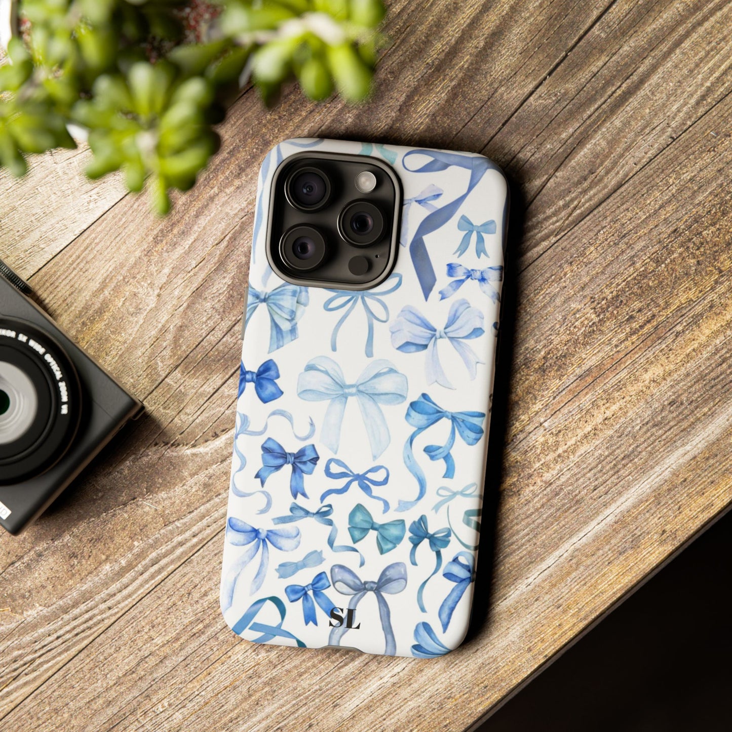 Blue Bows iPhone Case