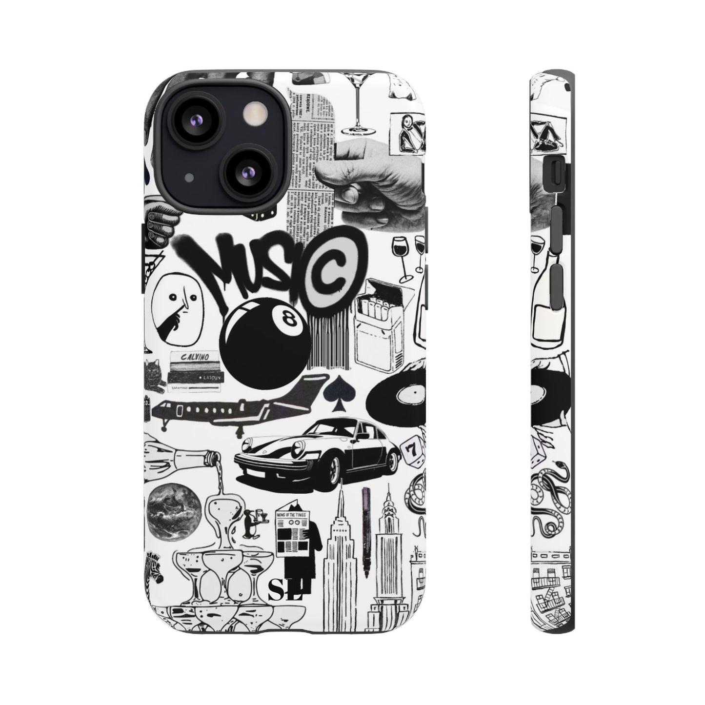 Black and White iPhone Case