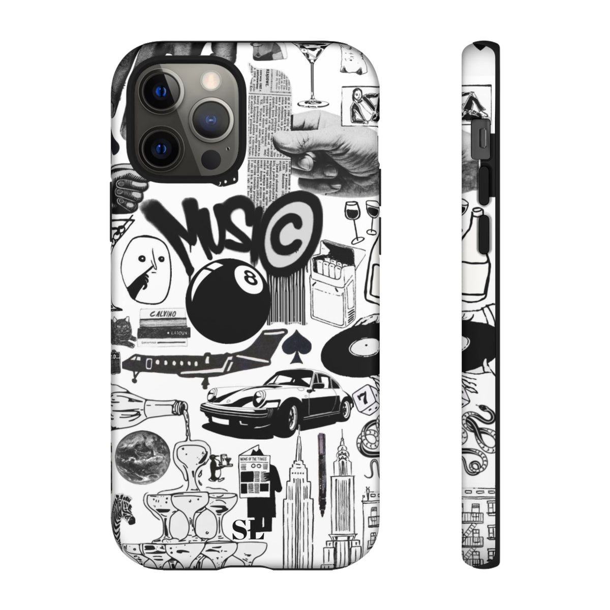 Black and White iPhone Case