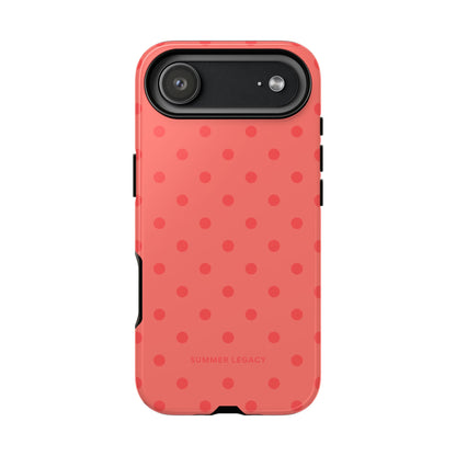 Coral Polka Dot iPhone Case