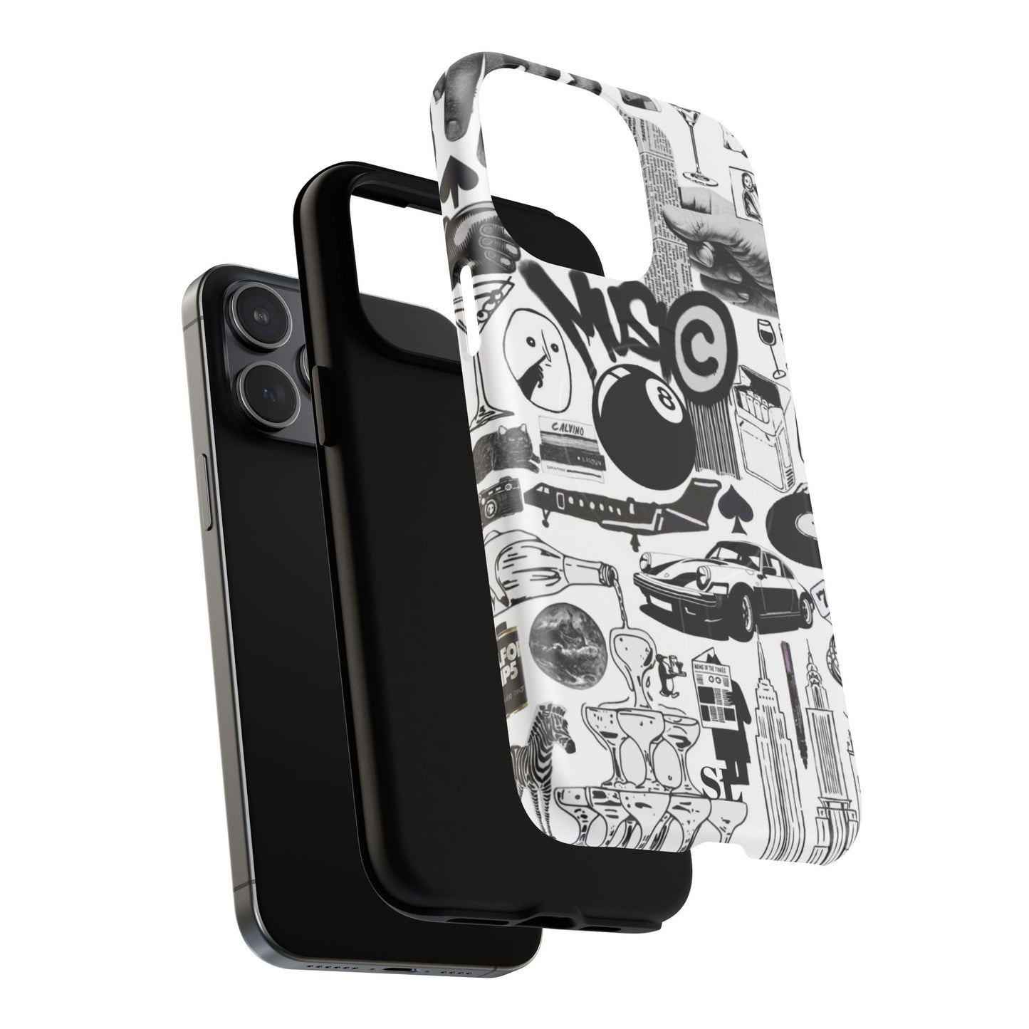 Black and White MagSafe Case