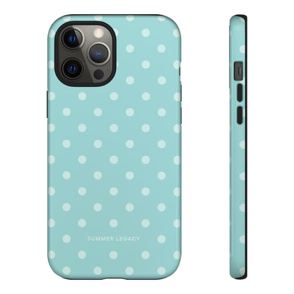 Teal Polka Dot iPhone Case