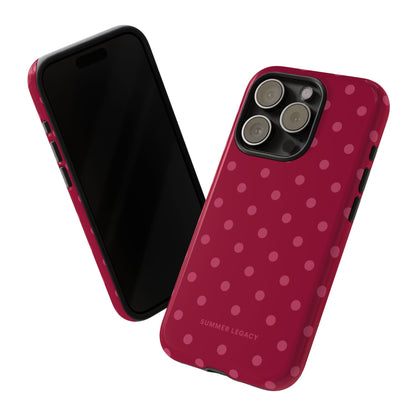 Berry Polka Dot iPhone Case