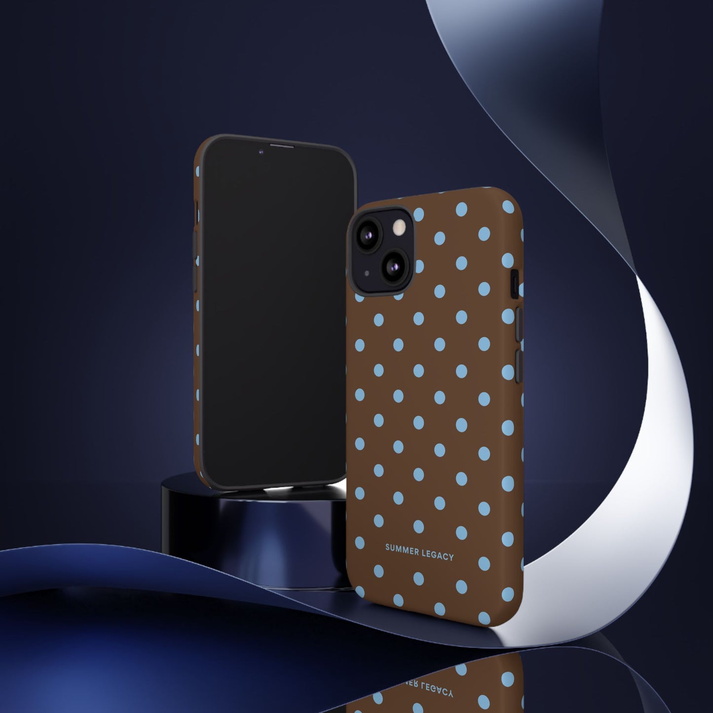Mocha Polka Dot iPhone Case