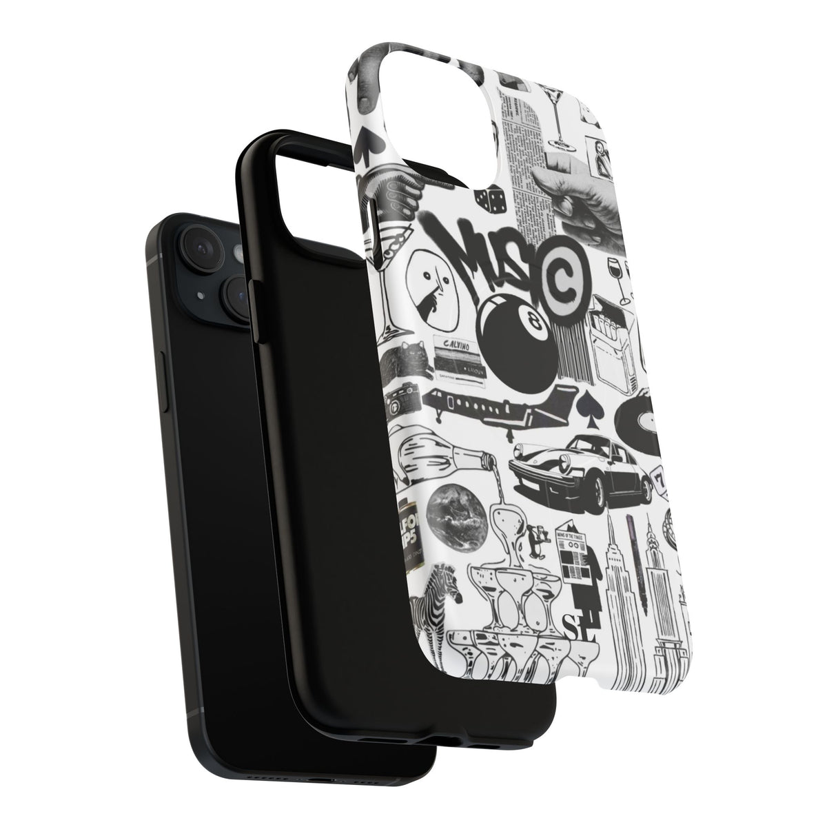Black and White MagSafe Case