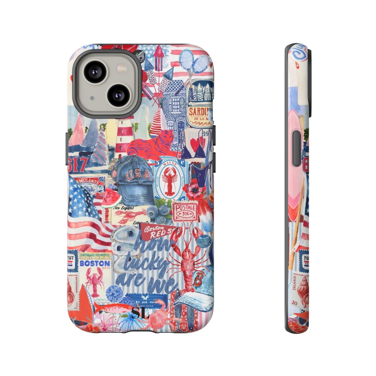 Red, White & Blue iPhone Case