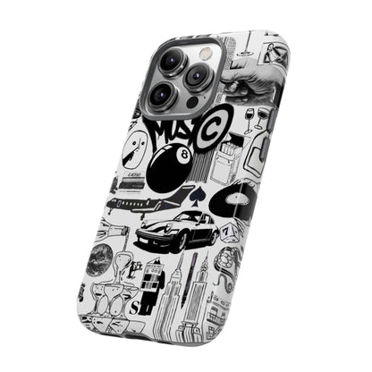 Black and White iPhone Case