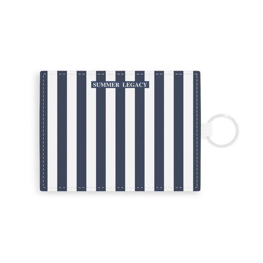 Navy Stripes Card Holder