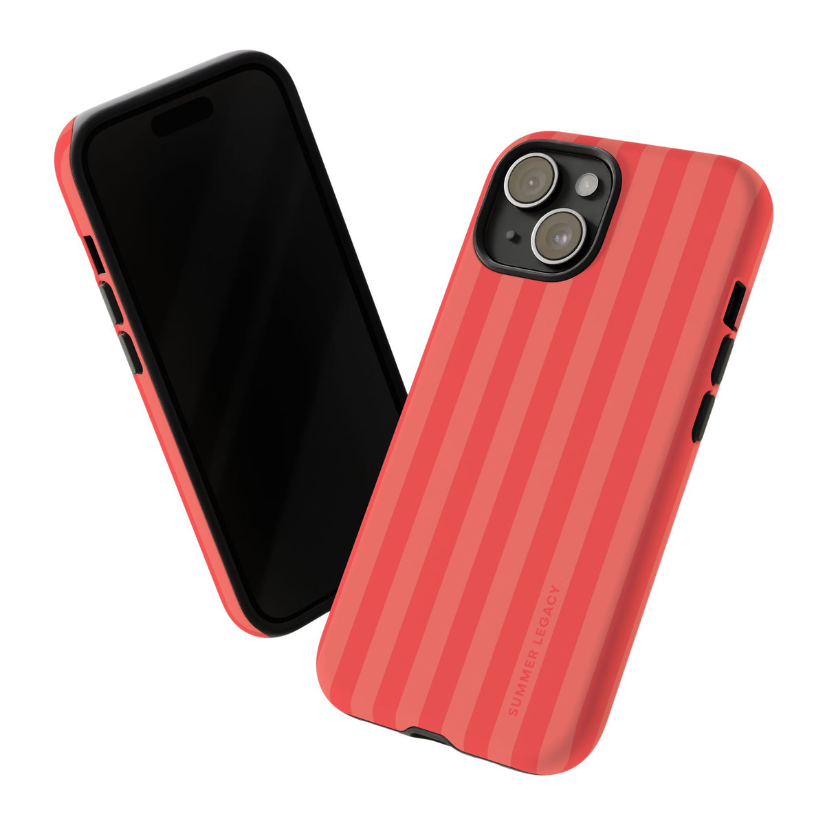 Coral Stripe iPhone Case