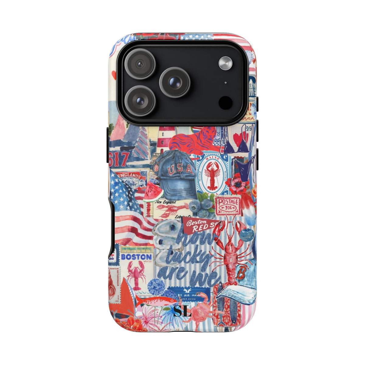 Red, White & Blue iPhone Case