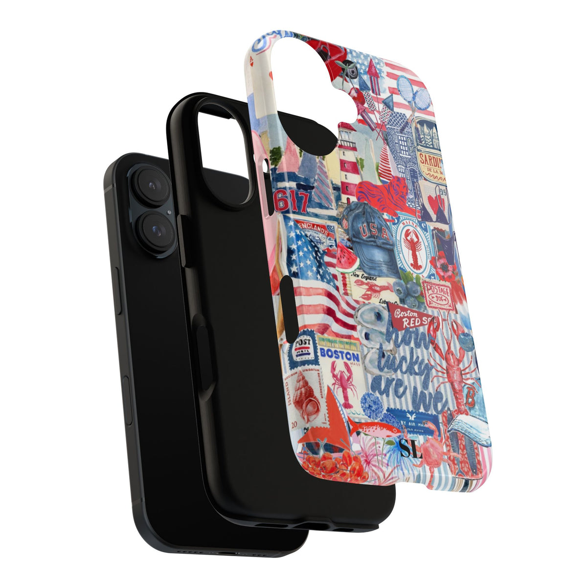 Red, White & Blue iPhone Case