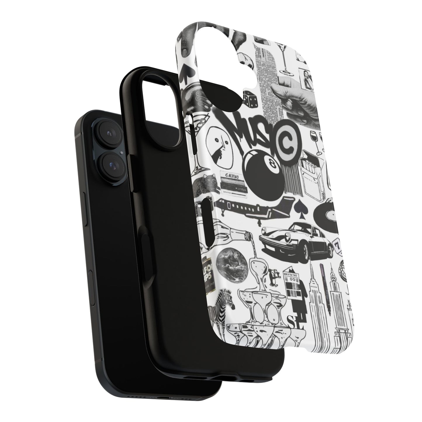 Black and White iPhone Case