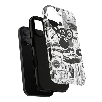 Black and White iPhone Case