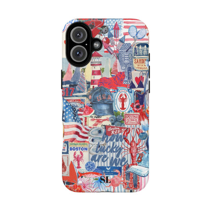 Red, White & Blue iPhone Case