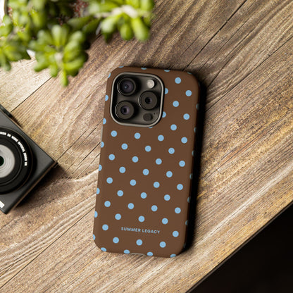 Mocha Polka Dot iPhone Case