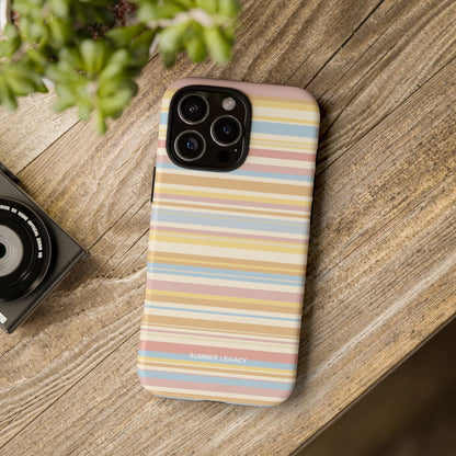 Lychee Multi-stripe iPhone Case