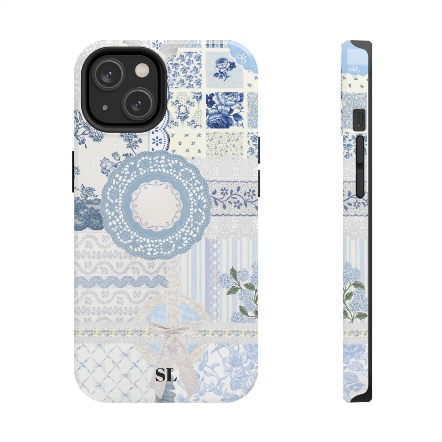 Blue Meadow Patchwork iPhone Case