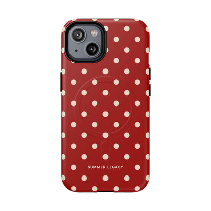 Crimson Polka Dot MagSafe Case