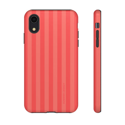 Coral Stripe iPhone Case