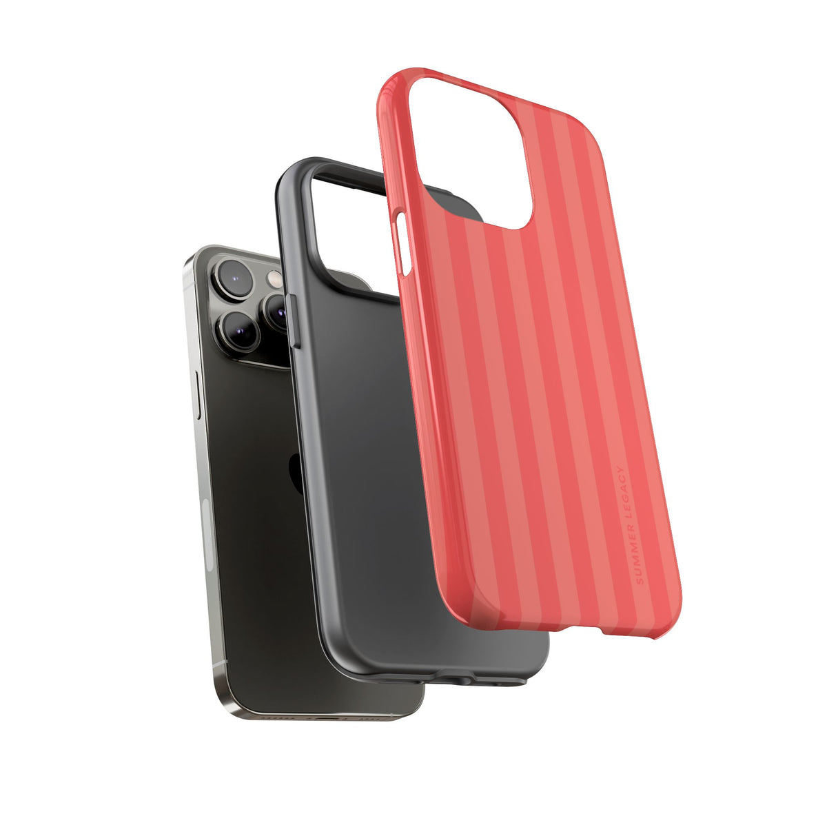 Coral Stripe iPhone Case