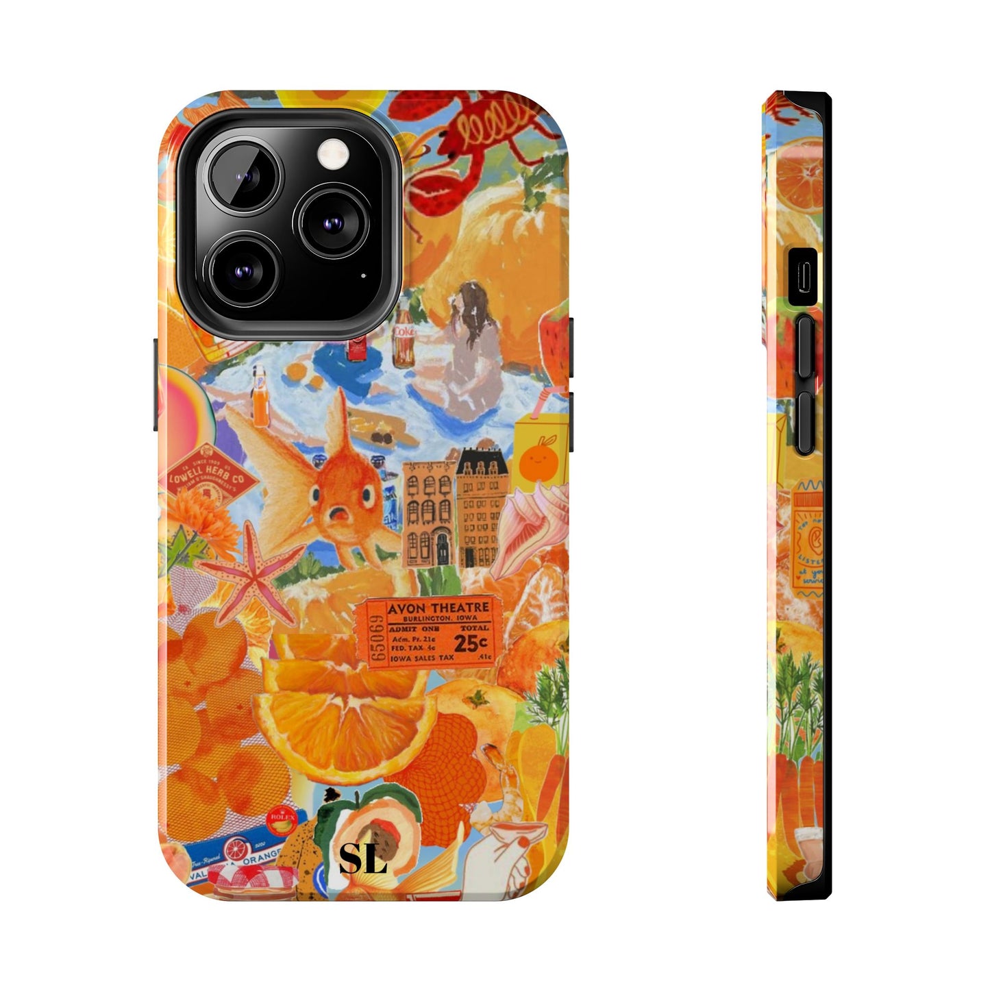 Orange Goldfish Collage iPhone Case