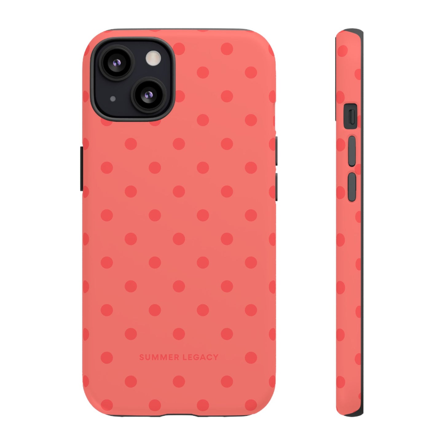 Coral Polka Dot iPhone Case
