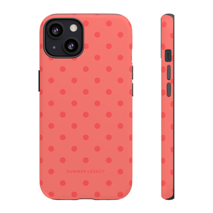 Coral Polka Dot iPhone Case