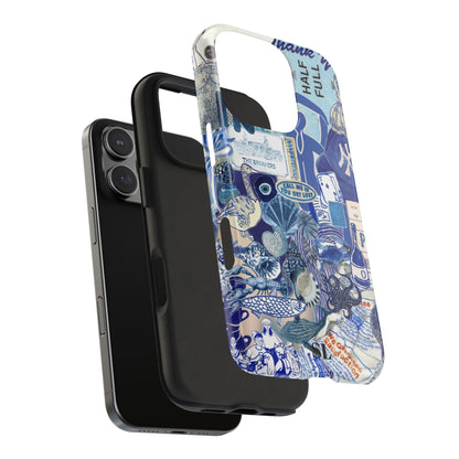 Blue Collage iPhone Case