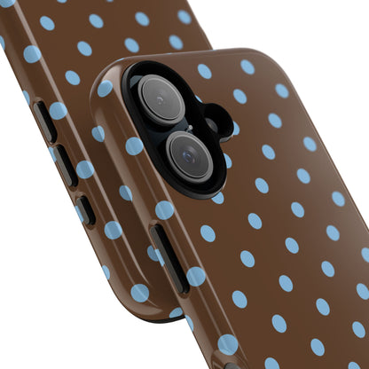 Mocha Polka Dot iPhone Case
