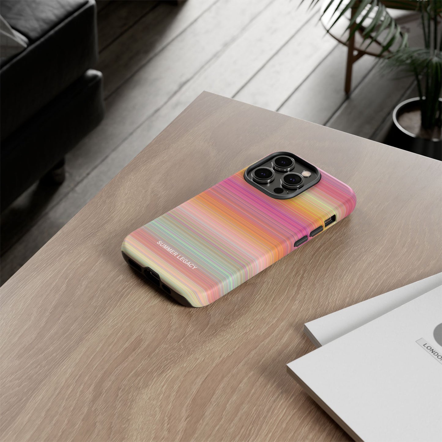 Champagne Ombre Stripe iPhone Case