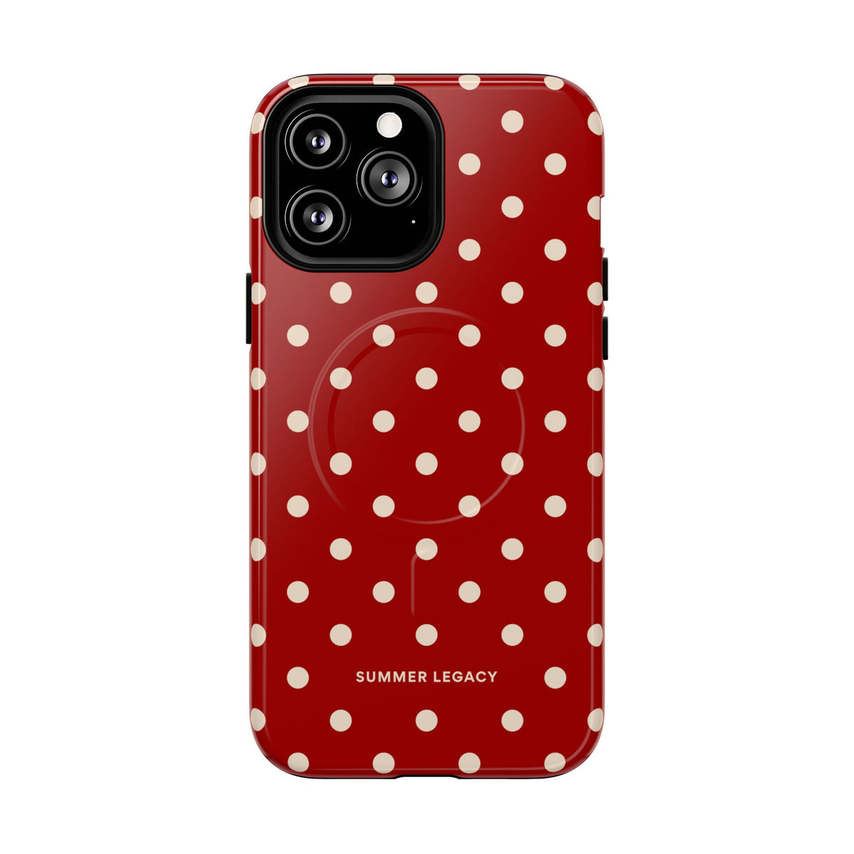 Crimson Polka Dot MagSafe Case