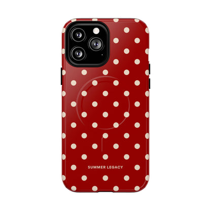 Crimson Polka Dot MagSafe Case