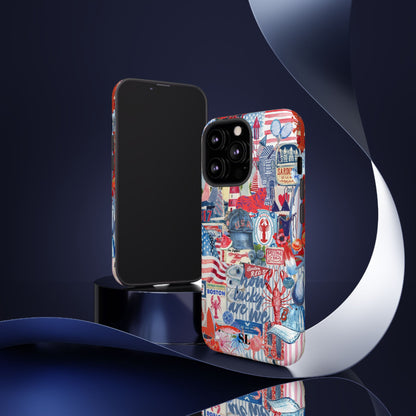 Red, White & Blue iPhone Case