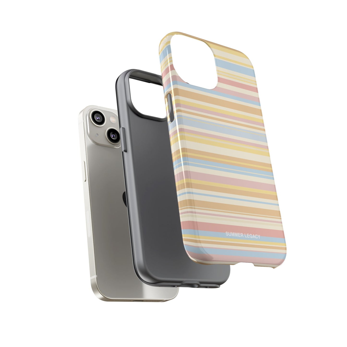Lychee Multi-stripe iPhone Case