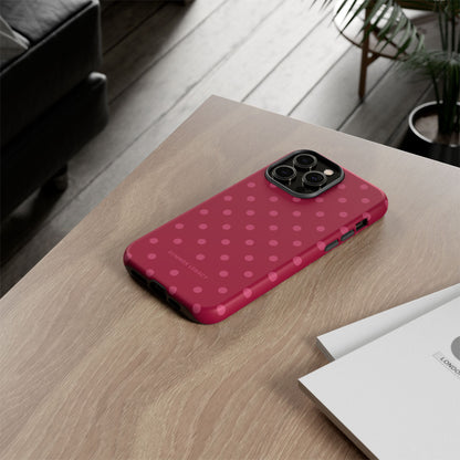 Berry Polka Dot iPhone Case