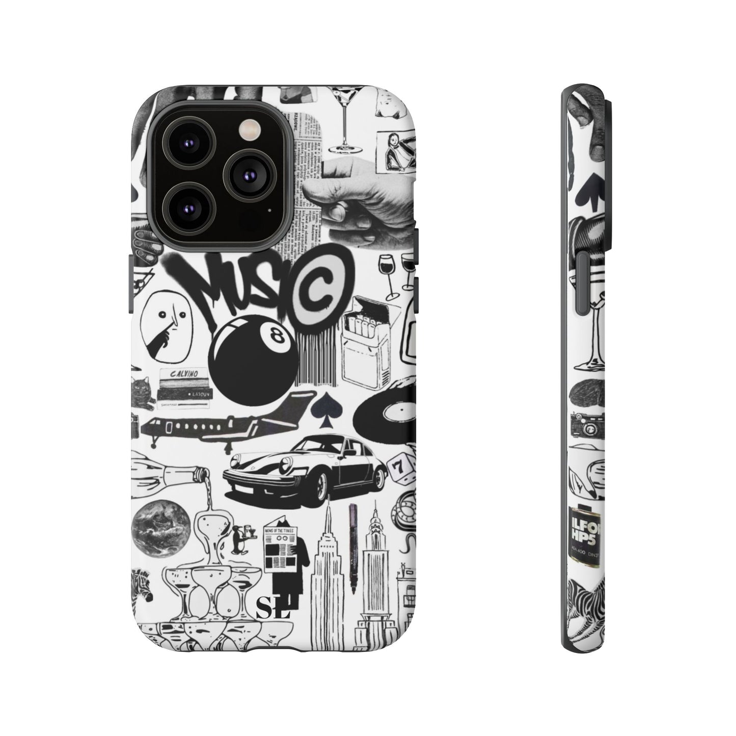 Black and White iPhone Case