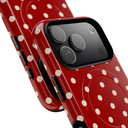 Crimson Polka Dot MagSafe Case