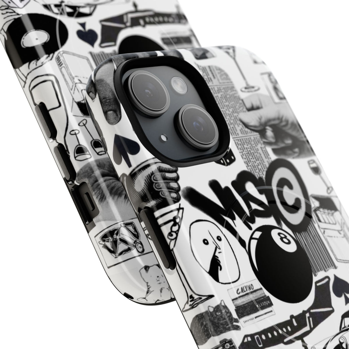 Black and White MagSafe Case
