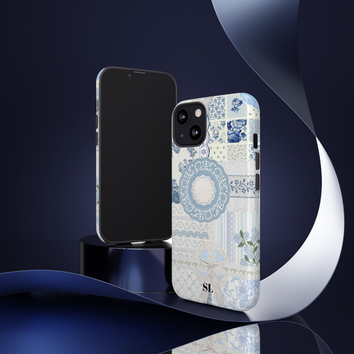 Blue Meadow Patchwork iPhone Case